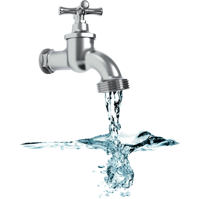 Wasserhahn mit auslaufendem Wasser
